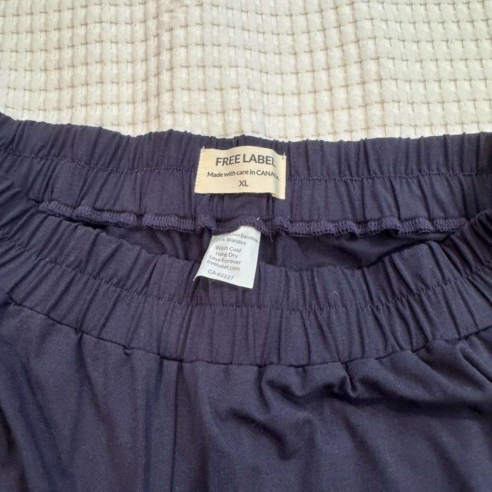 EUC Rai Crop Wide-Leg Pants double as a midi skirt XL navy blue purple - Picture 11 of 11